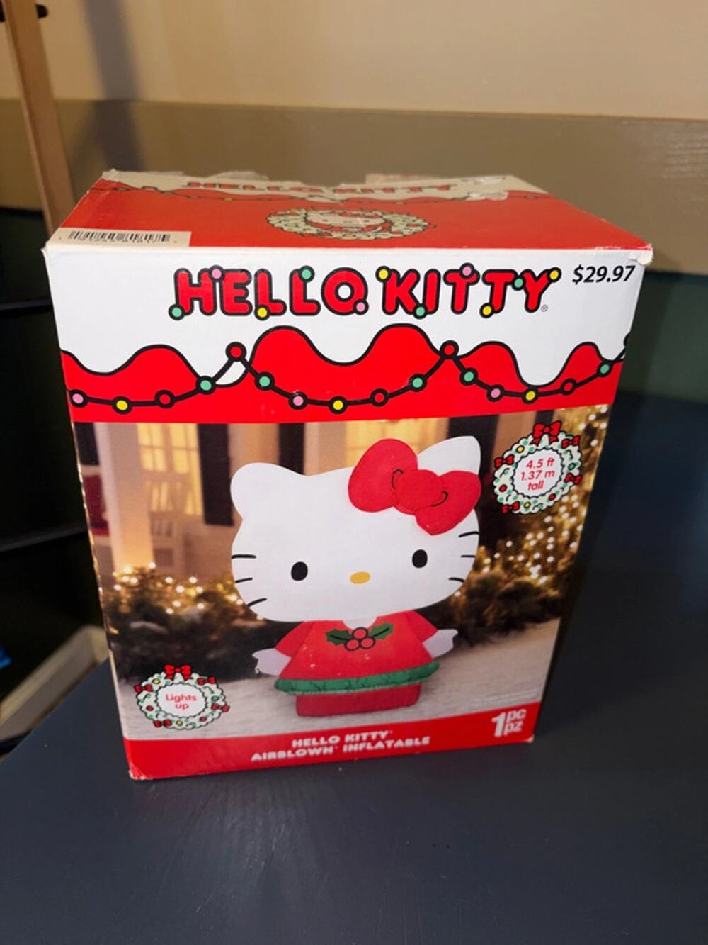 Gemmy Hello Kitty Holly Airblown Inflatable Lights Up Christmas 4.5 FT ShipsFast